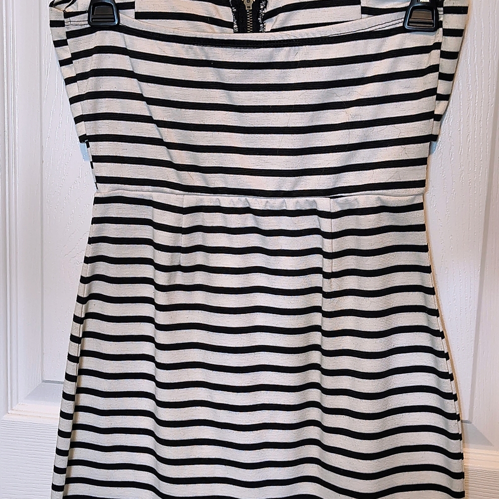 Black and White Striped Dress